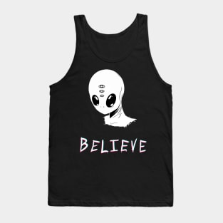 BELIEVE (Glitch text vers) Tank Top